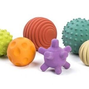 Bolas sensoriales de goma 6 piezas Miniland