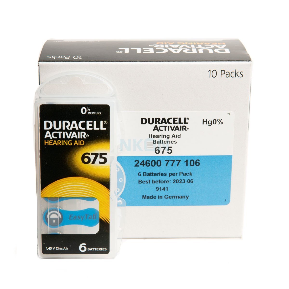 Pilas Duracell 675 ActiveAir 1 caja (60und)